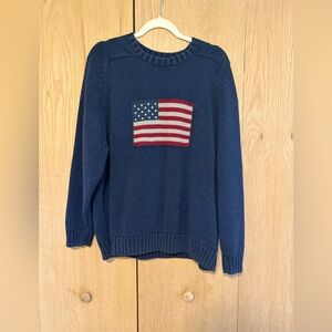 Lands' End Knit American Flag Sweater